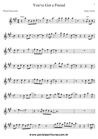 881 Sheet music - You´ve Got a Friend - Flute