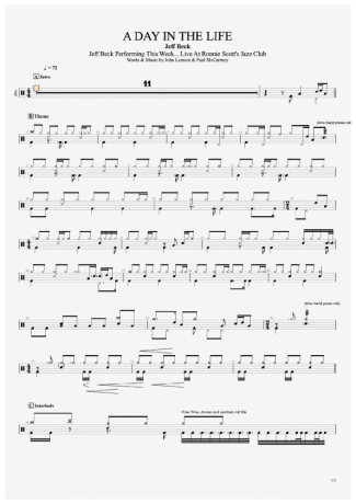 33418 Sheet music - A Day In The Life - Drums