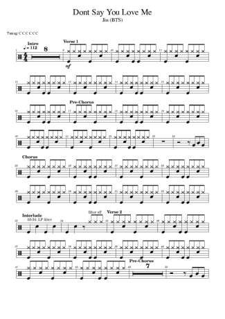 42341 Spartiti - Don´t Say You Love Me - Batteria