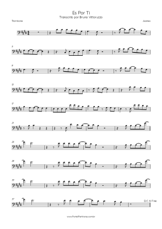 35098 Sheet music - Es Por Ti - Trombone