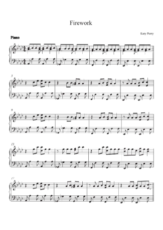 702 Sheet music - Firework - Piano
