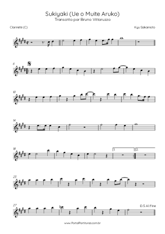 25523 Spartiti - Sukiyaki (Ue O Muite Aruko) - Clarinetto (Do)