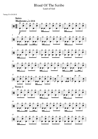 39305 Sheet music - Blood Of The Scribe - Drums