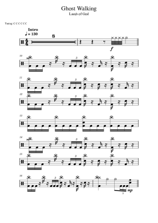 40354 Sheet music - Ghost Walking - Drums