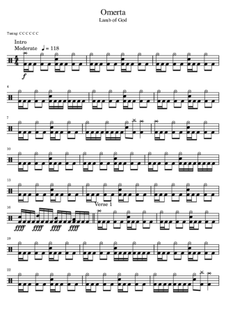 38324 Sheet music - Omerta - Drums