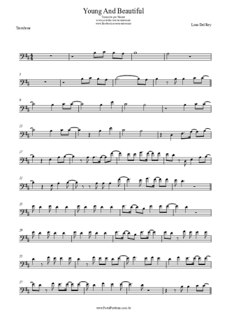 24935 Sheet music - Young And Beautiful - Trombone