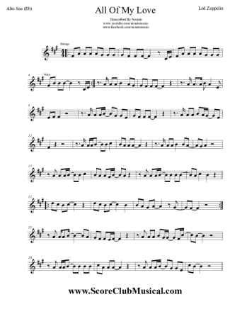 5608 Sheet music - All My Love - Alto Saxophone