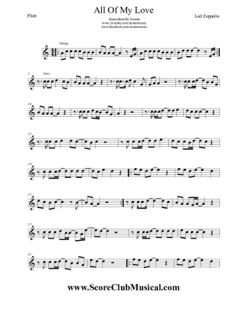 5610 Sheet music - All My Love - Flute