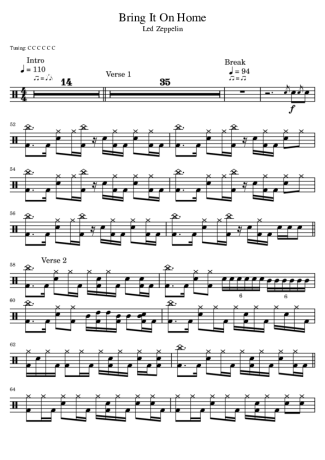 38233 Sheet music - Bring It On Home - Drums