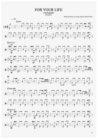 34286 Sheet music - For Your Life - Drums