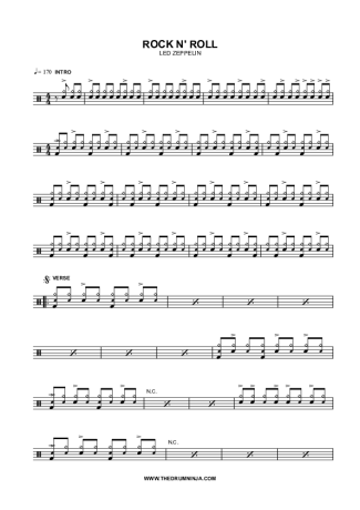 8901 Sheet music - Rock and Roll - Drums