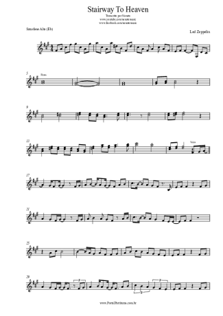 24944 Sheet music - Stairway To Heaven - Alto Saxophone