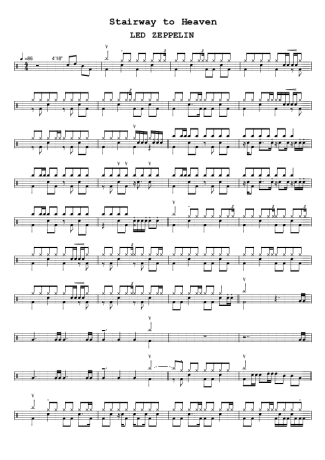 8907 Sheet music - Stairway To Heaven - Drums