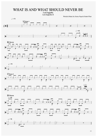 33772 Sheet music - What Is And What Should Never Be - Drums