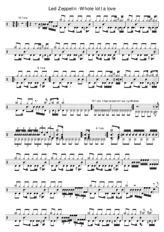 6498 Sheet music - Whole Lotta Love - Drums