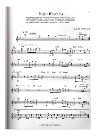 15491 Partitura - Night Rythms - Guitarra