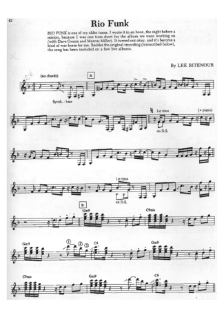 15493 Partitura - Rio Funk - Guitarra