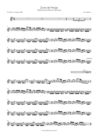 35415 Partitions - Zona De Perigo - Saxophone Ténor/Soprano (Si♭)