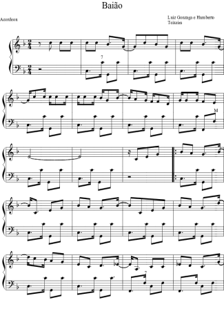1899 Sheet music - Baião - Accordion
