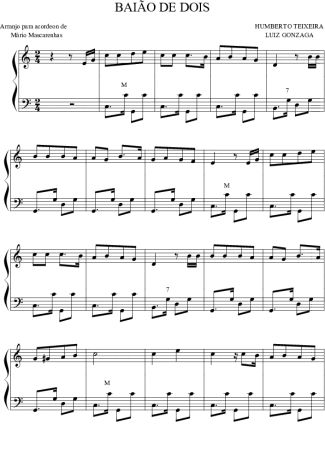 1938 Sheet music - Baião de Dois - Accordion