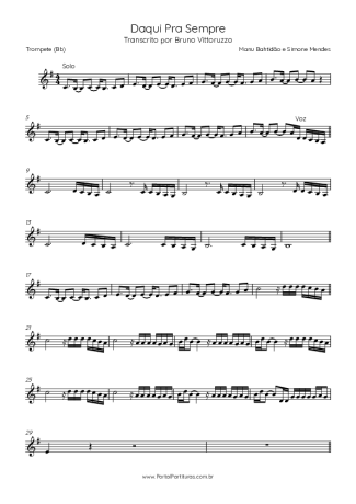 36922 Sheet music - Daqui Pra Sempre - Trumpet