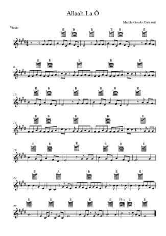 16234 Partitura - Allaah La Ô - Guitarra Acústica