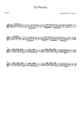 16336 Sheet music - Zé Pereira - Flute