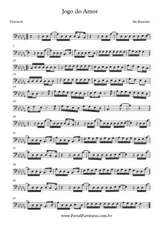 6907 Sheet music - Jogo do Amor - Cello