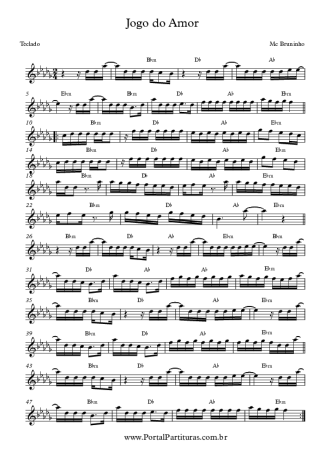 6903 Sheet music - Jogo do Amor - Keyboard