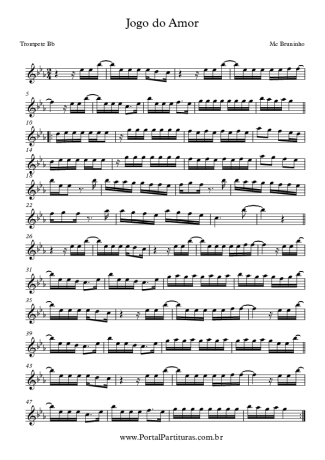 6905 Sheet music - Jogo do Amor - Trumpet