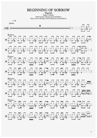 34647 Sheet music - Beginning Of Sorrow - Drums