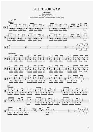 34379 Sheet music - Built For War - Drums