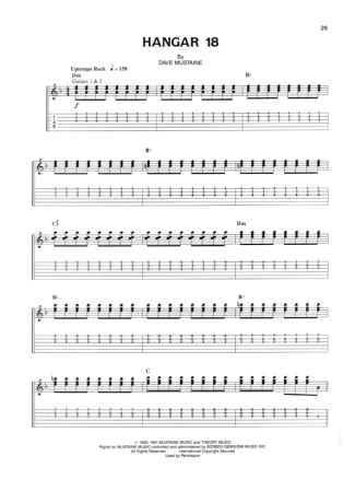 15275 Sheet music - Hangar 18 - Guitar