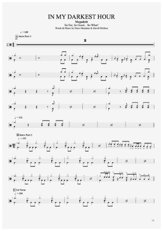 34979 Sheet music - In My Darkest Hour - Drums