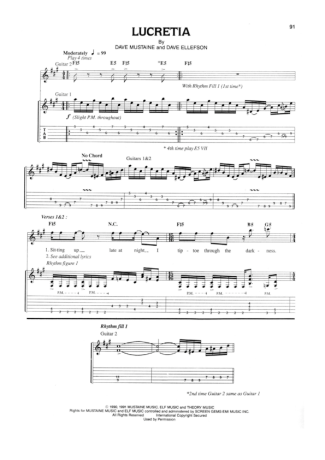 15277 Sheet music - Lucretia - Guitar