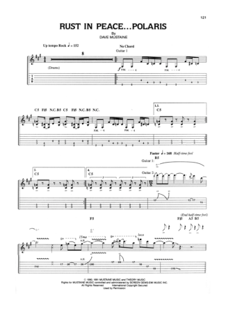 15279 Noter - Rust In Peace...Polaris - Gitarr