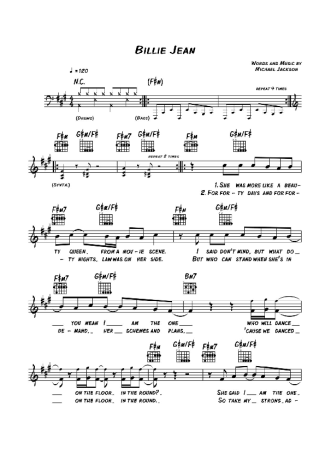 36099 Sheet music - Billie Jean - Keyboard