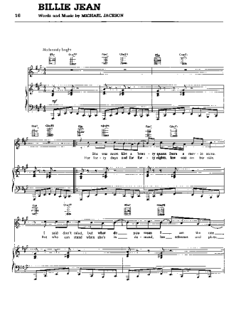 1697 Partitur - Billie Jean - Piano