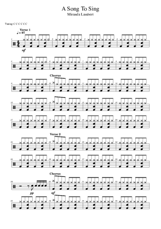 41980 Spartiti - A Song To Sing - Batteria