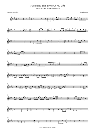 33948 Sheet music - (I´ve Had) The Time Of My Life - Alto Saxophone