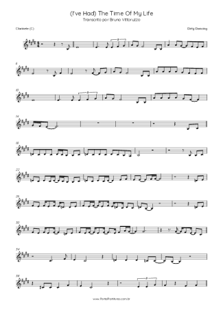 33944 Partitura - (I´ve Had) The Time Of My Life - Clarinete (C)