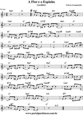 1362 Sheet music - A Flor e o Espinho - Small Guitar