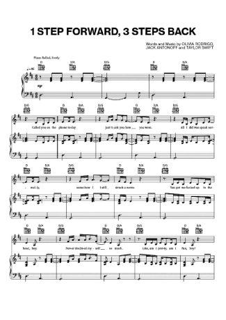36224 Sheet music - 1 Step Forward, 3 Steps Back - Piano