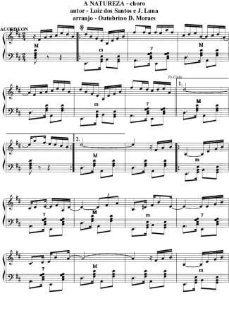 12 Sheet music - A Natureza  - Accordion