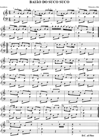 2032 Sheet music - Baião do Suco-Suco - Accordion