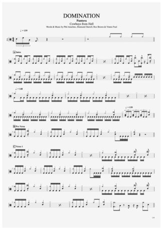 34201 Sheet music - Domination - Drums