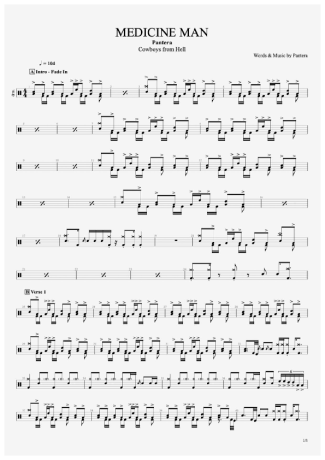 33847 Sheet music - Medicine Man - Drums