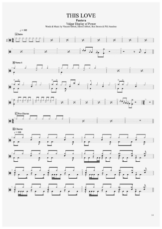 34743 Sheet music - This Love - Drums