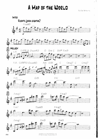 19244 Sheet music - A Map Of The World - Guitar