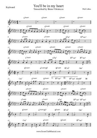 6750 Noten - You´ll Be In My Heart - Keys